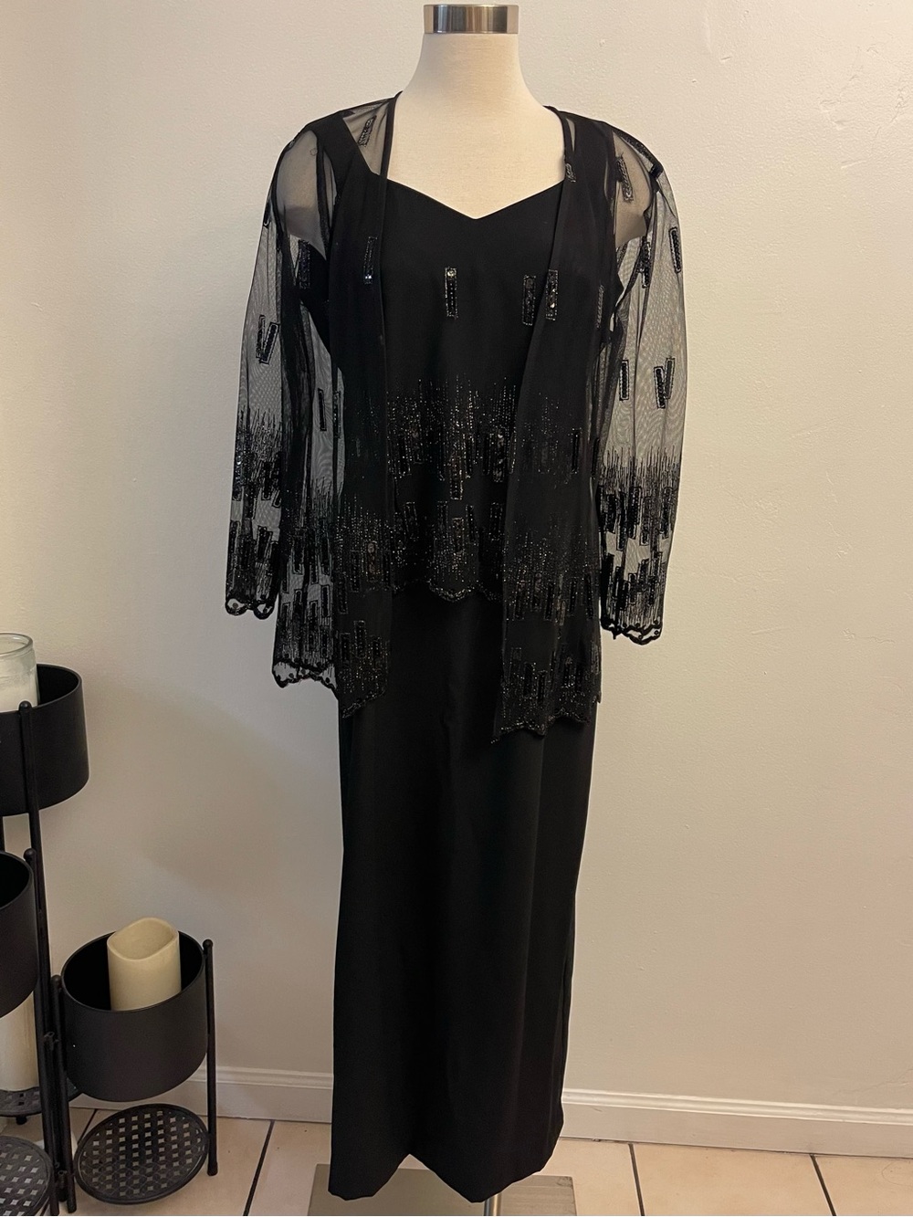 Sheena U.SA 2 Piece Evening Dress Medium Mother Of The Bride Gown Party Sequins